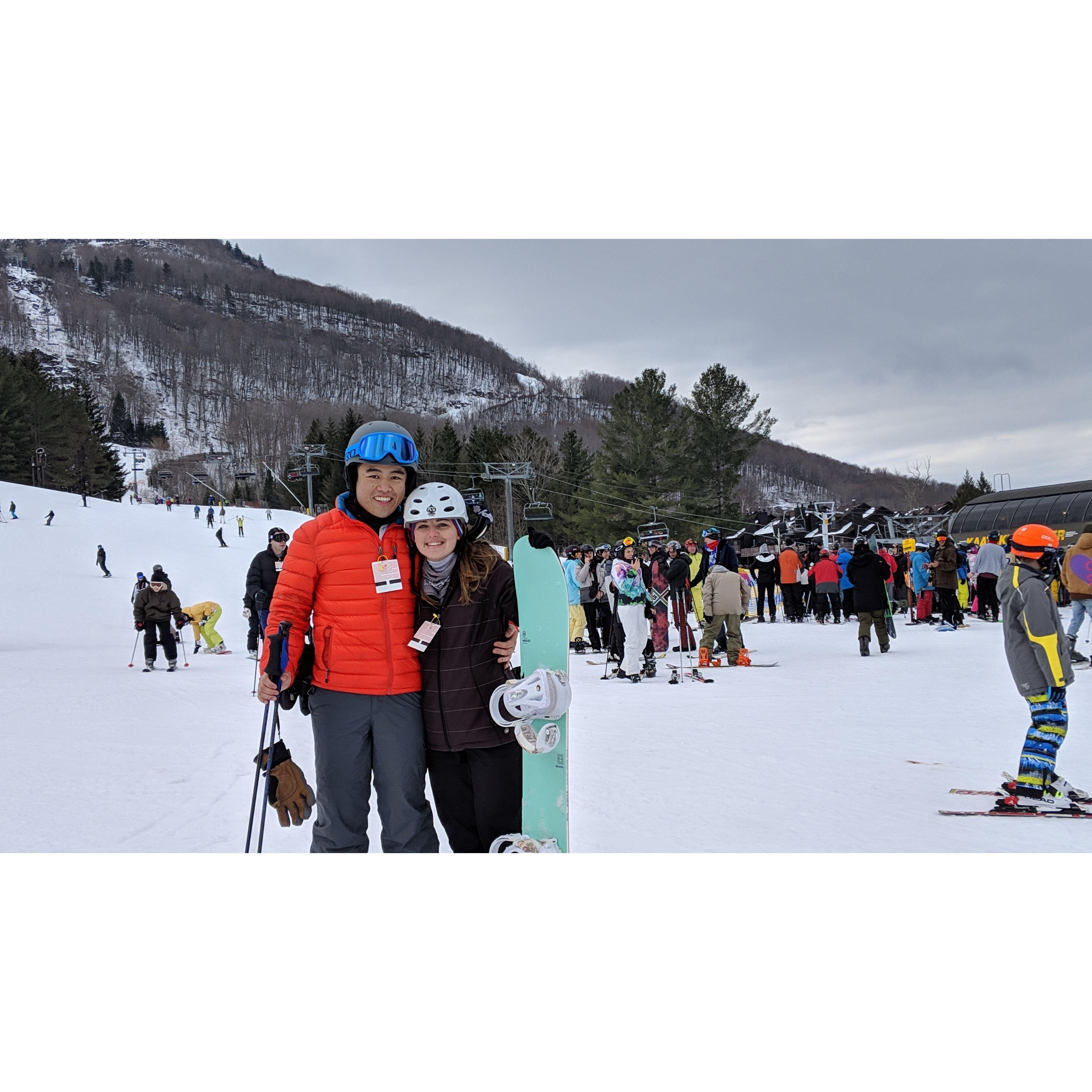 First of many ski trips, our favorite thing to do together
