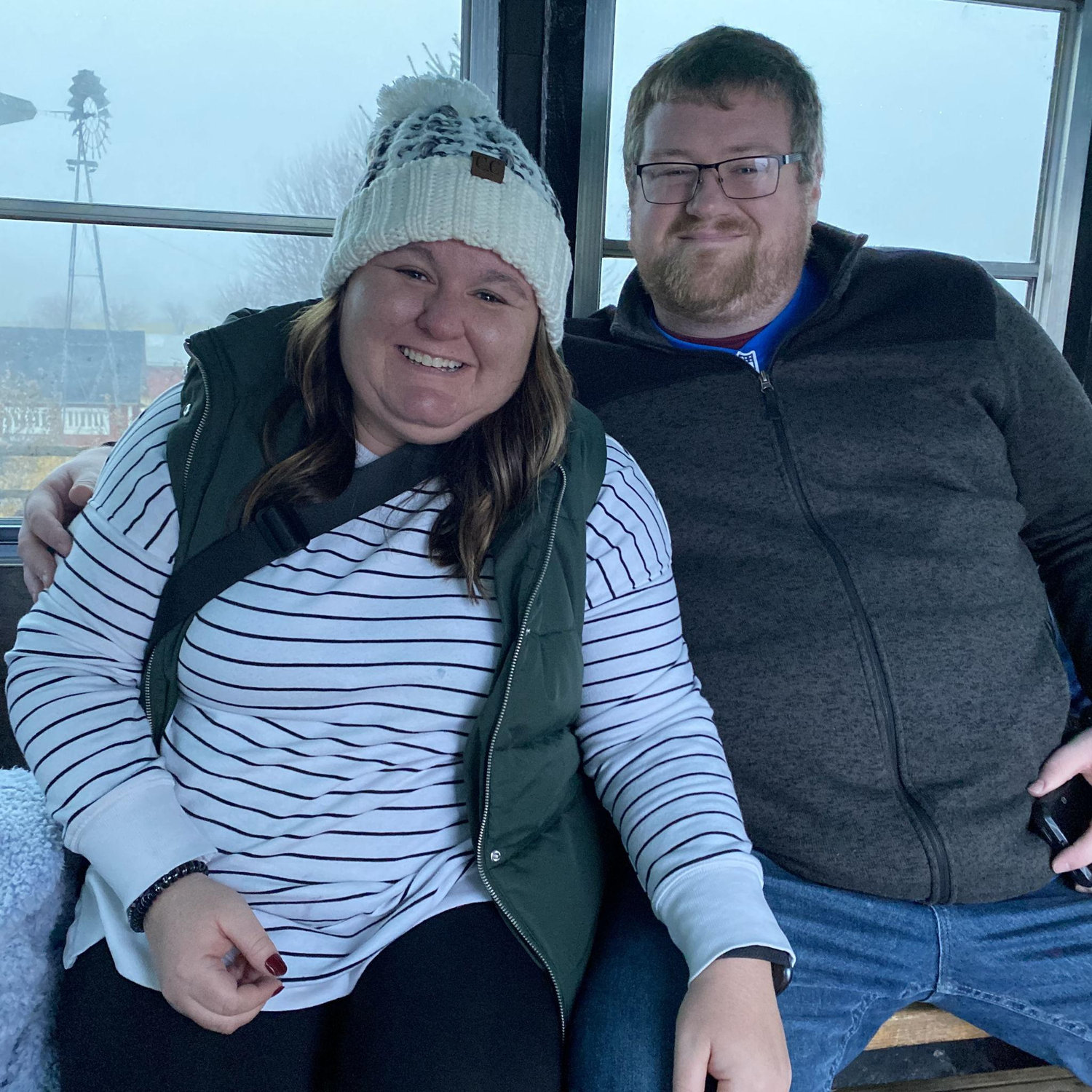 Train ride to see Santa with Steph's family.