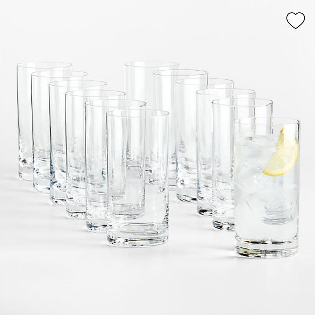 Aspen 18-Oz. Highball Glasses, Set of 12