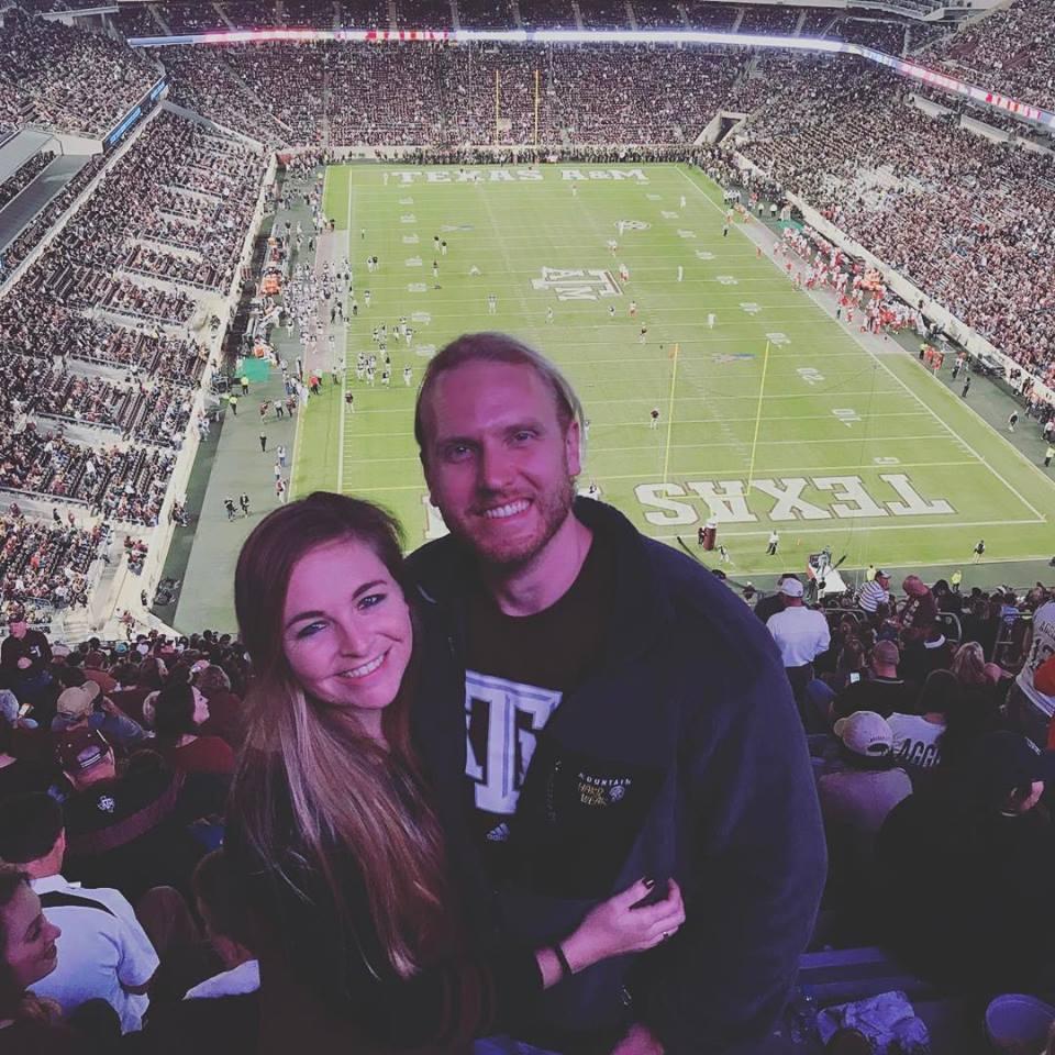 Tyler's first Texas A&M game!! Gig 'em!