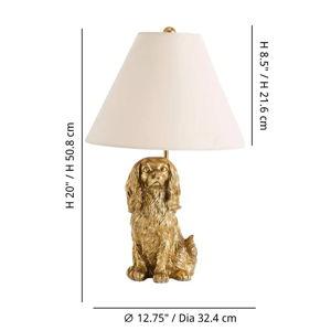 Kin Table Lamp Metal&Fabric Animal - King Charles Cavalier