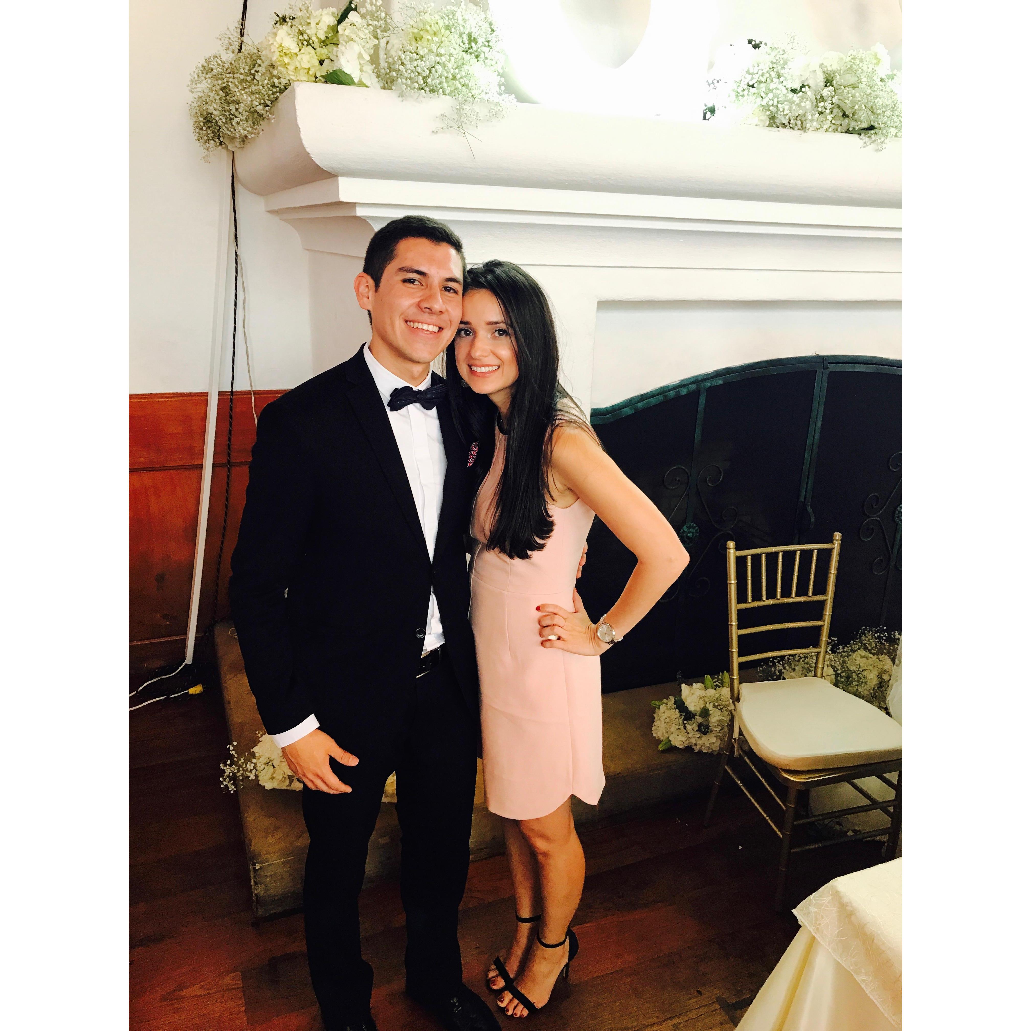 The day after we began a relationship at Natalia and Gabriel's wedding