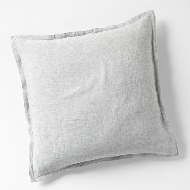 European Flax ®-Certified Linen Chambray Grey Euro Bed Pillow Sham