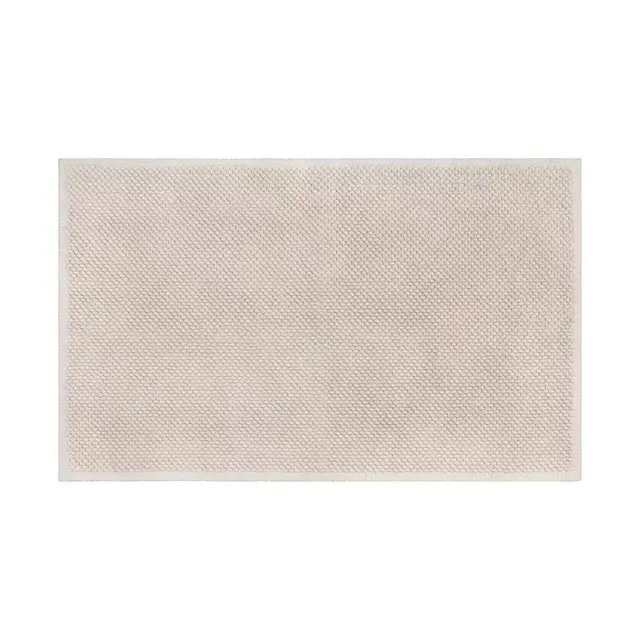 Haven™ 21" x 34" Chunky Loop Organic Cotton Bath Rug in Silver Peony