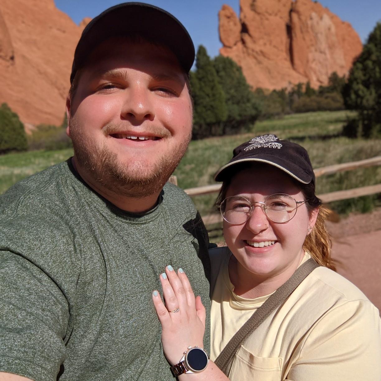 Our Engagement photo at Garden of the Gods. 05/23/2021