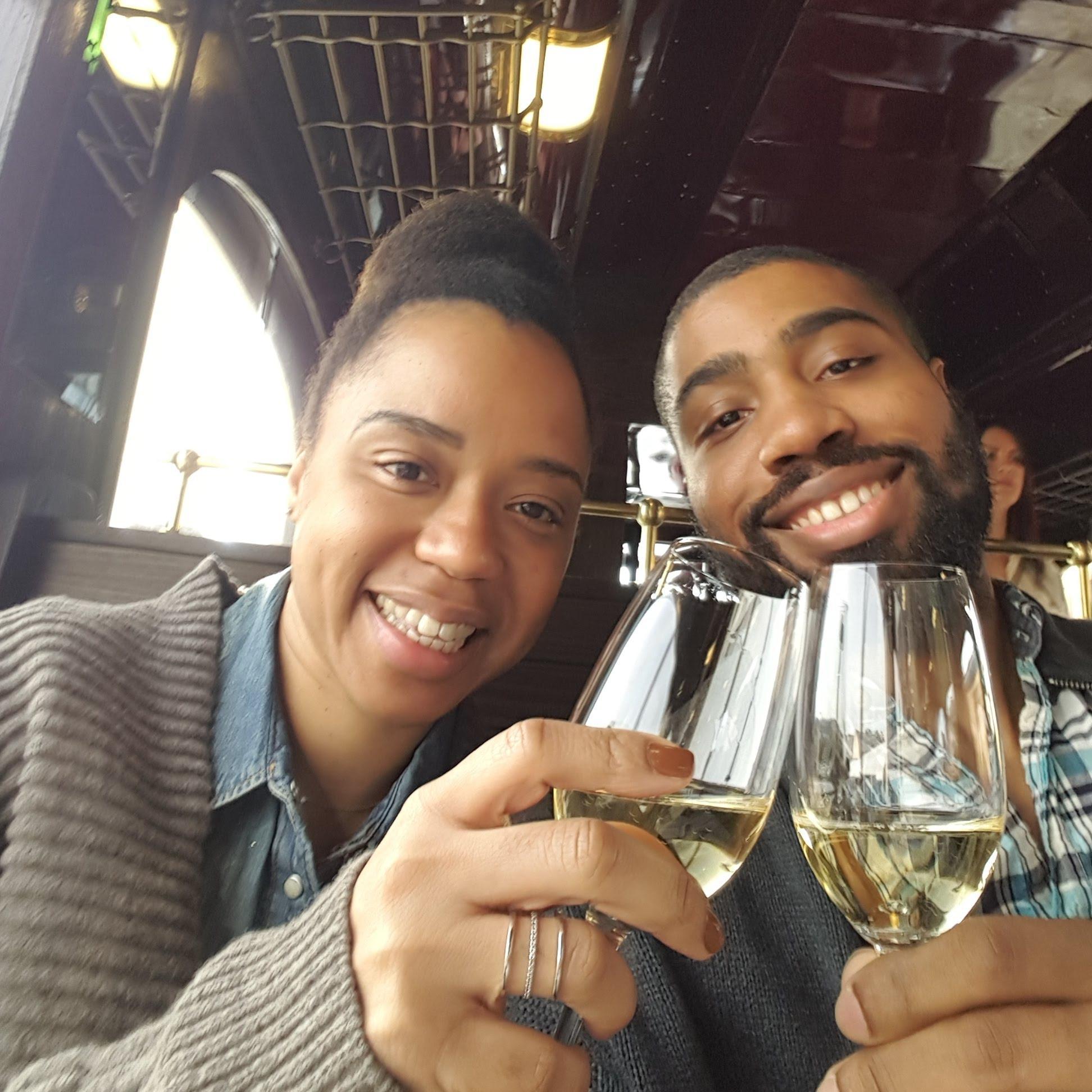 On the wine train in Napa Valley in April 2018.