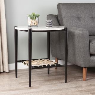 Relckin Faux Marble End Table