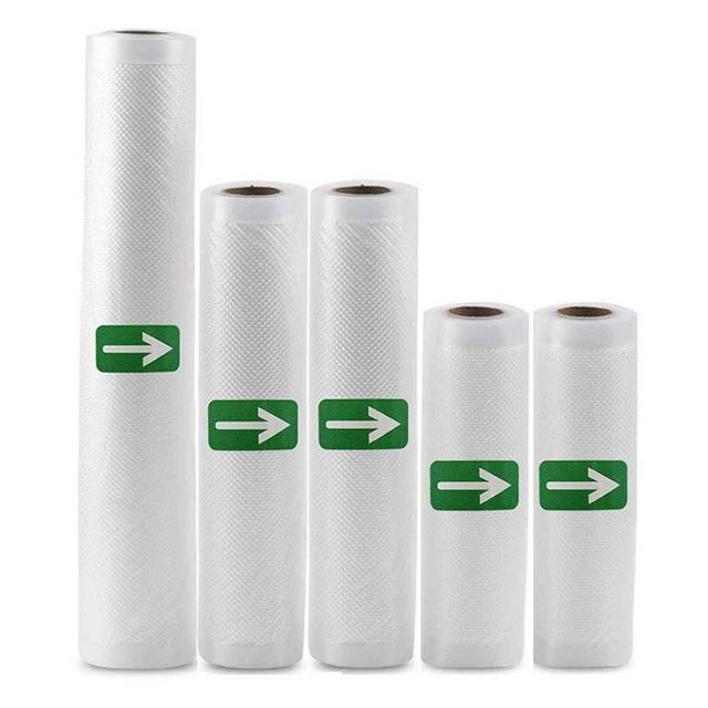 Vacuum Sealer Bag Rolls-5 Pack(6" x 20' /8" x 20'/11" x 20') Heavy Duty Vacuum Food Storage Saver for Vac Storage and Sous Vide Cooking,Work with Foodsaver Vaccum Sealer(Fits Inside Machine),BPA Free