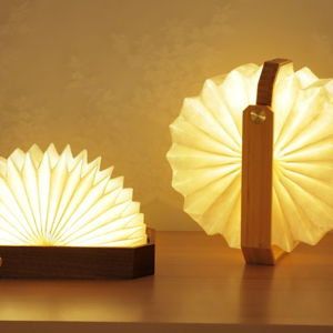 Smart Origami Lamp - American Walnut