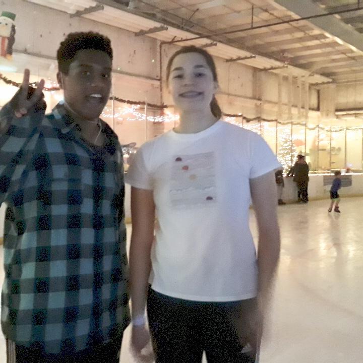an old photo! one of our first times going ice skating together in 2017