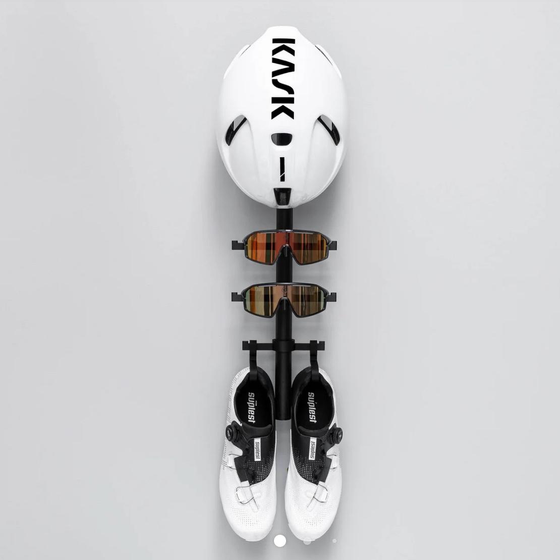 Tons Rack (natural oak) — storage for cycling shoes, helmets and sunglasses
