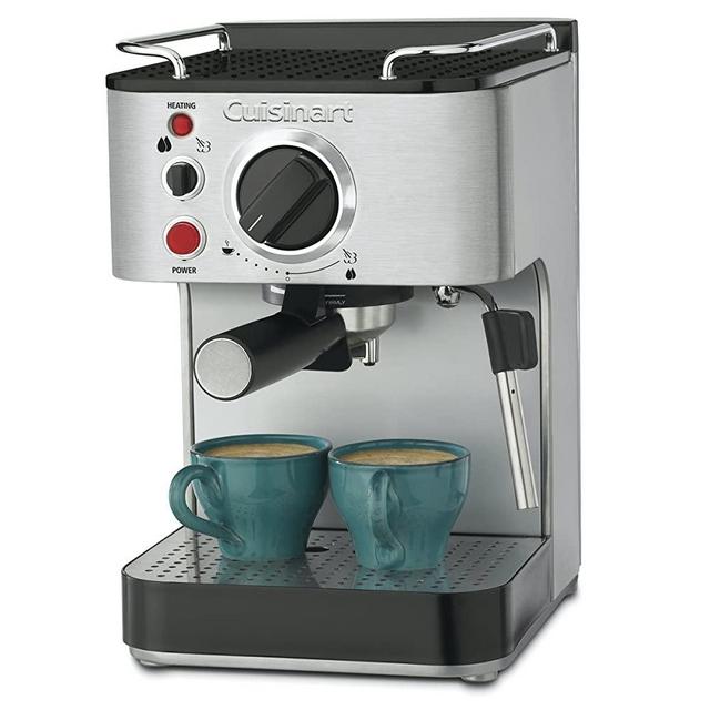 Cuisinart EM-100NP1 1.66 Quart Stainless Steel Espresso Maker, 12.56"(L) x 8.19"(W) x 10.94"(H), Silver
