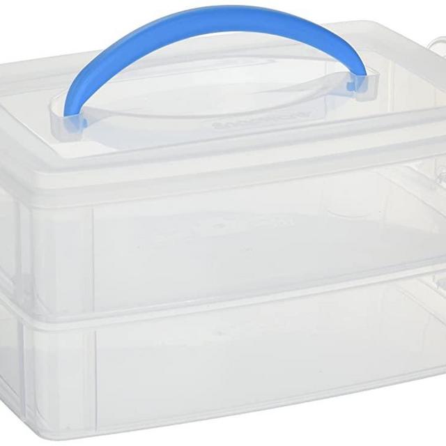 Snapware Snap 'N Stack Portable Organizer (9.8 x 6.6 x 2.5 in, BPA Free Plastic)