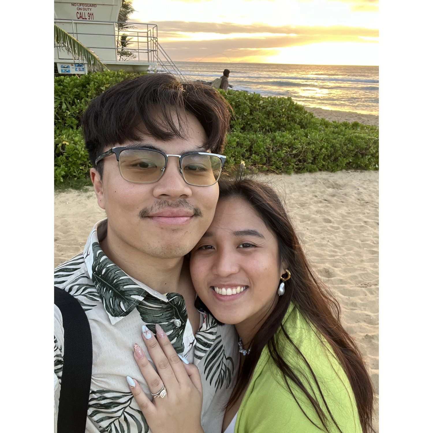 Right after our engagement at Sandy Beach Hawaii