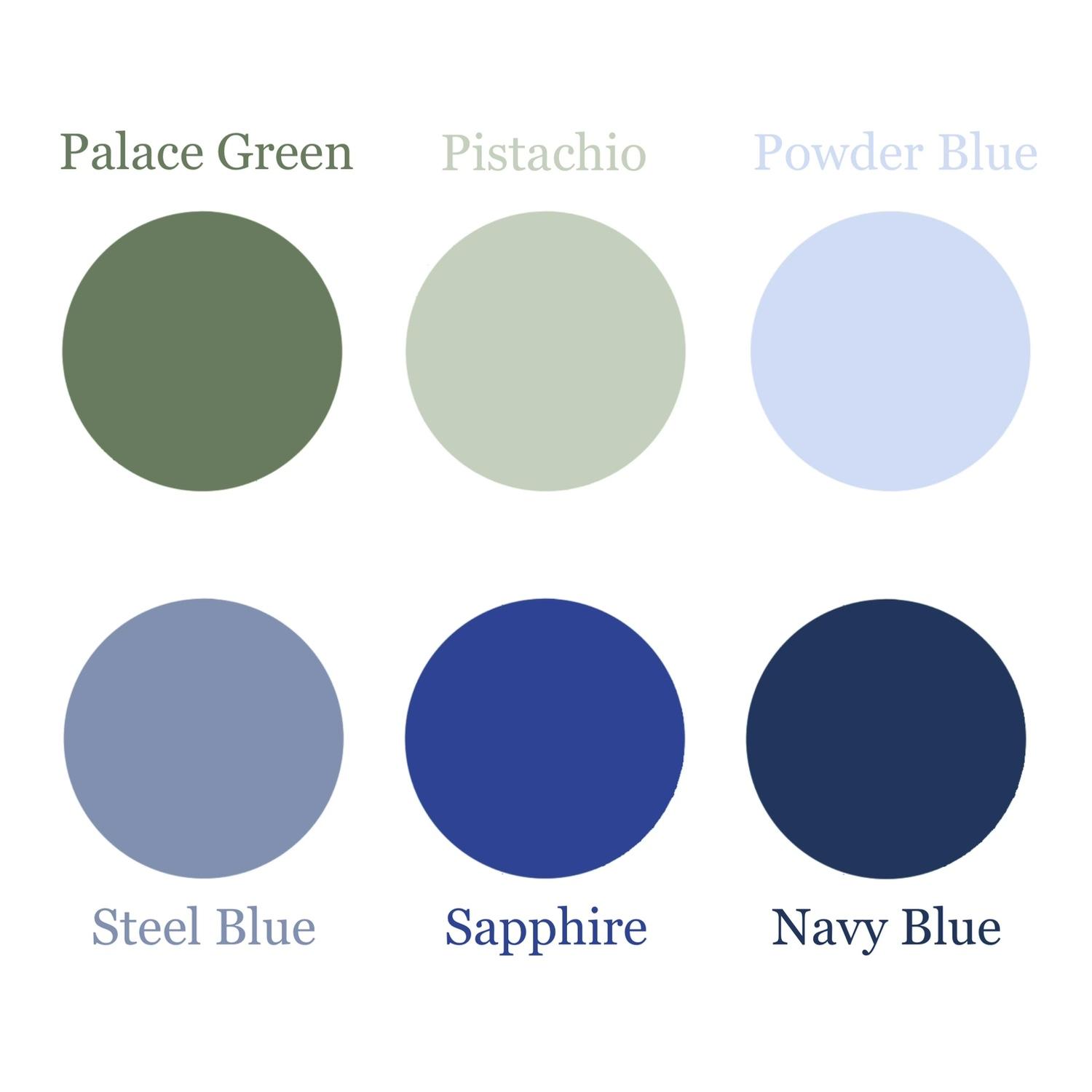 Here are our wedding colors! Feel free to wear colors in the palette or neutrals :)