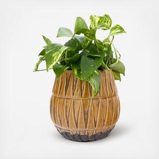 Triangle Pattern Terracotta Planter