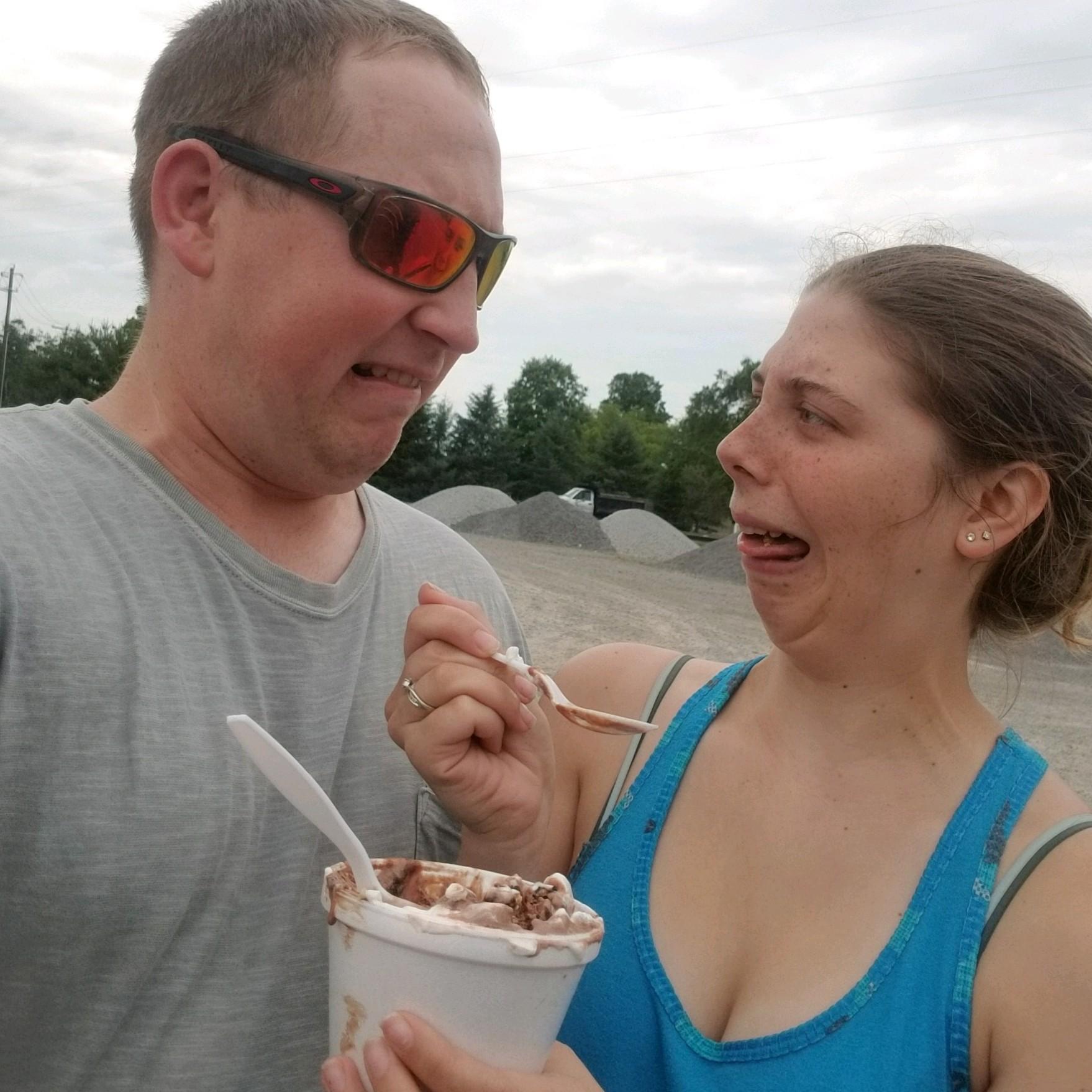 Andrew and I finally learned that 1 ice cream is more than enough for both of us. It only took 3.5 years.