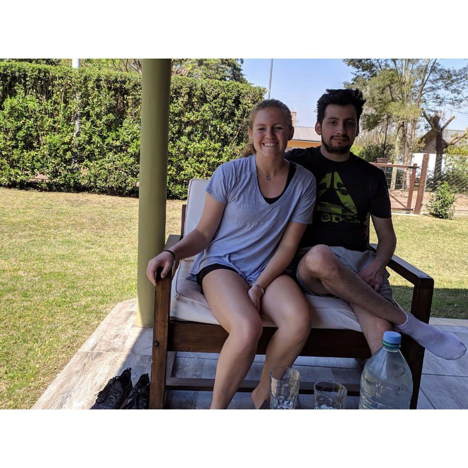 Our first photo together