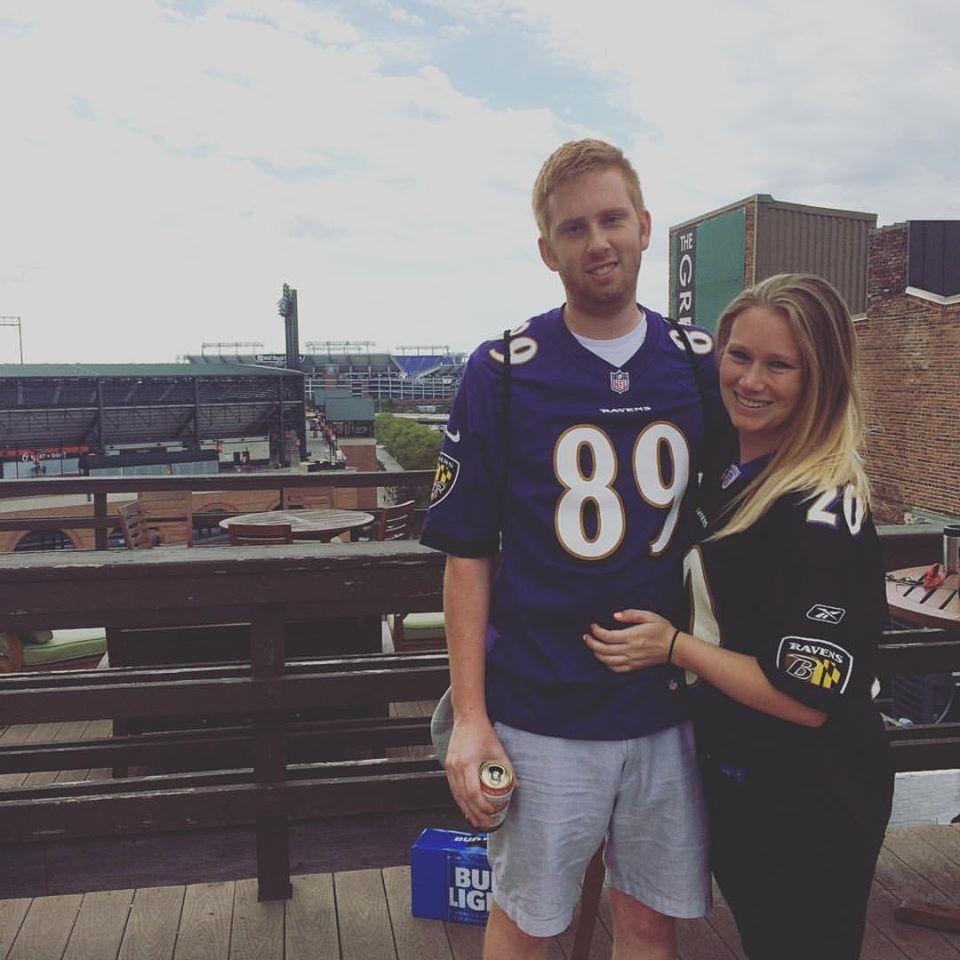 Kaitlin has not given up on her Cowboys to become a Raven's fan but Will likes to believe so