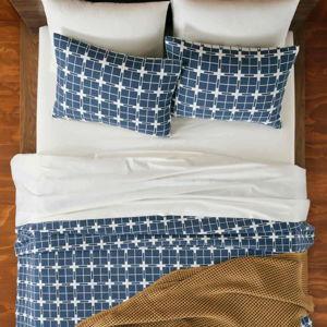 Queen 0 Harbor Check in Abyss - Brooklinen Ribbed Matelasse Quilt Set