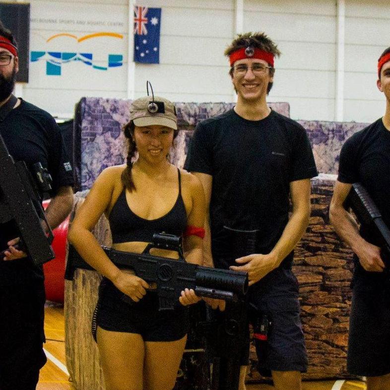 A mutual love of laser tag!