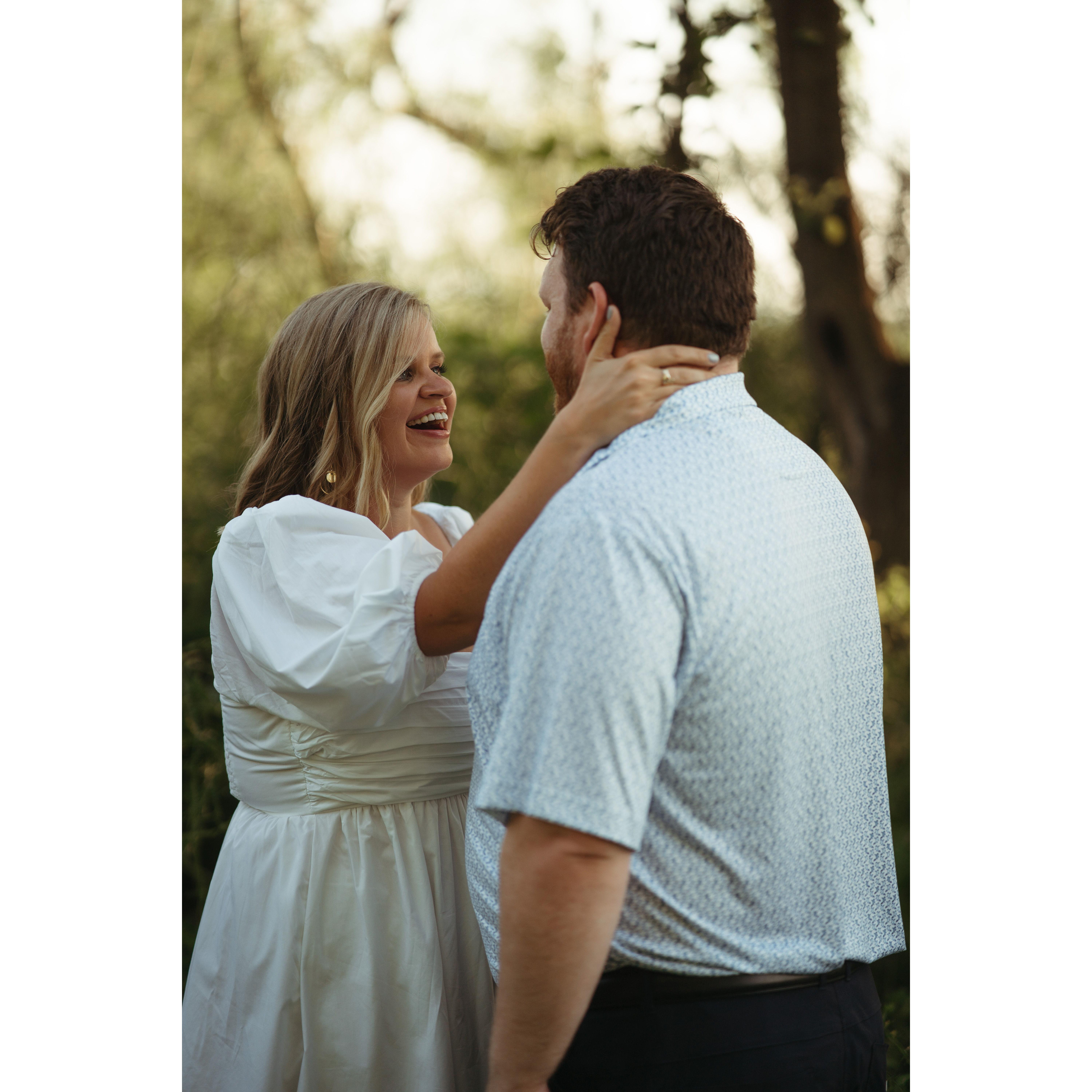 Fun fact: It was about 700 degrees the day we shot our engagement photos & we were sweating our butts off