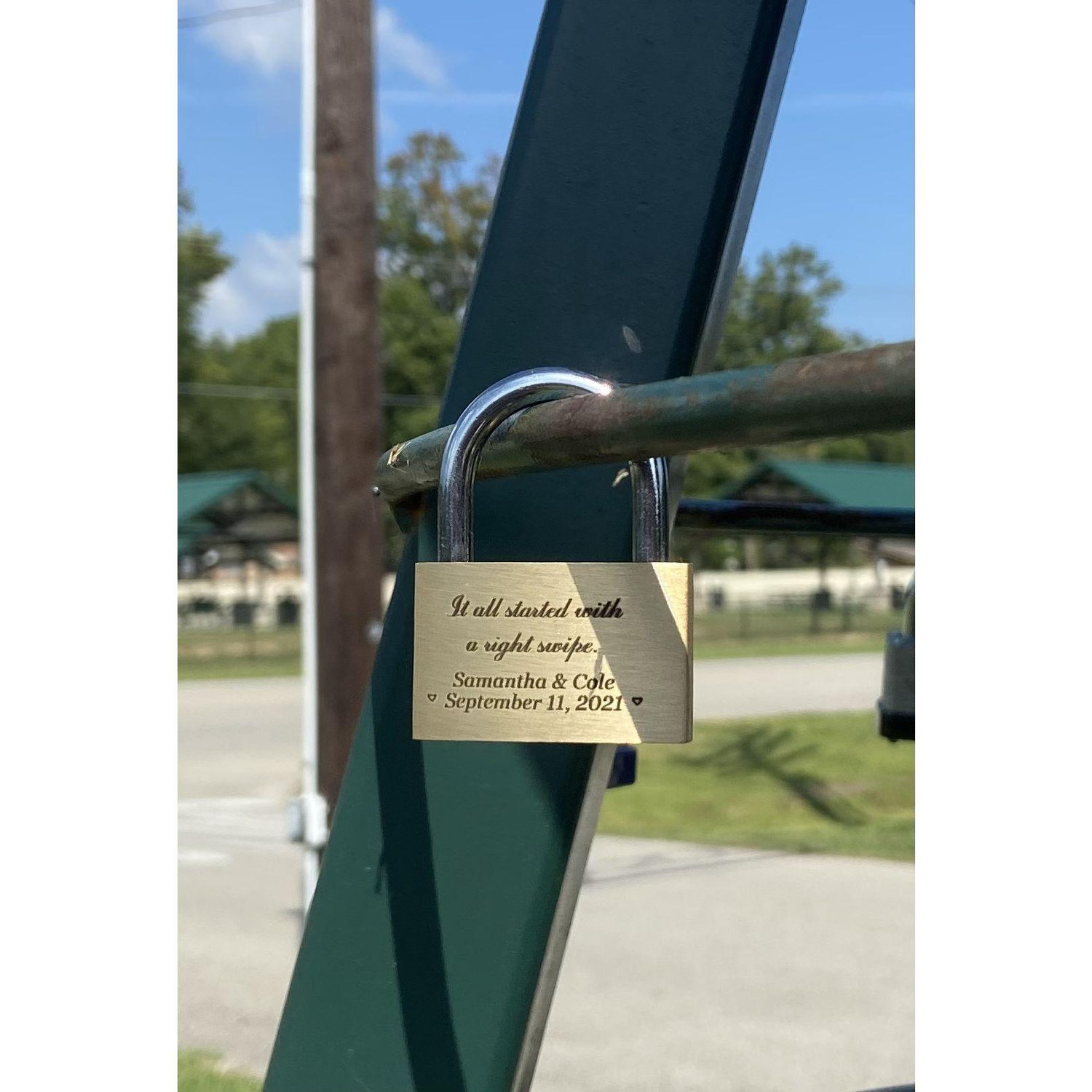 Love Lock they placed on the tree for their 1st anniversary