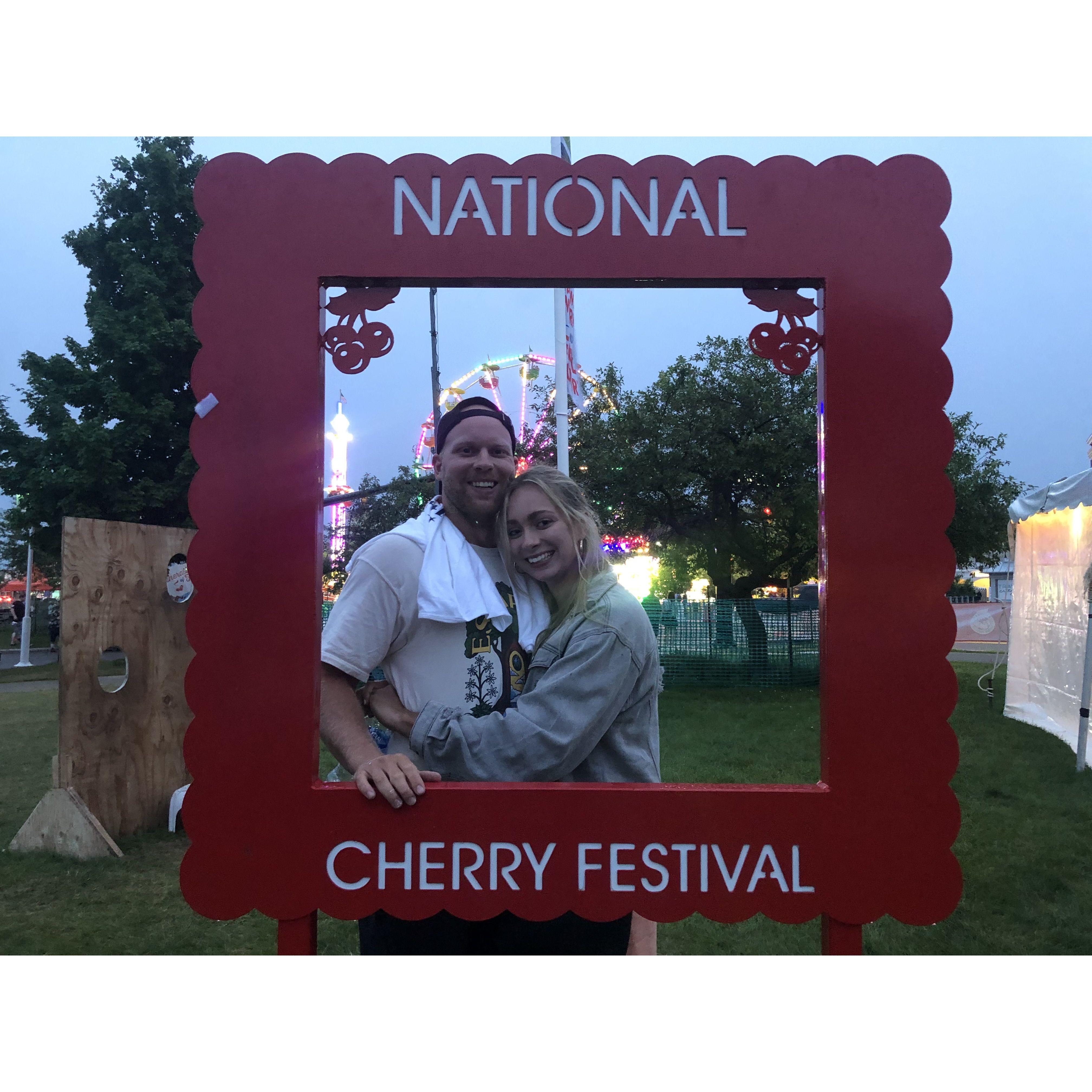 Adam and Anna’s very first picture together after a night at the Beer Tent in Traverse City, MI (LOL), July 2021!