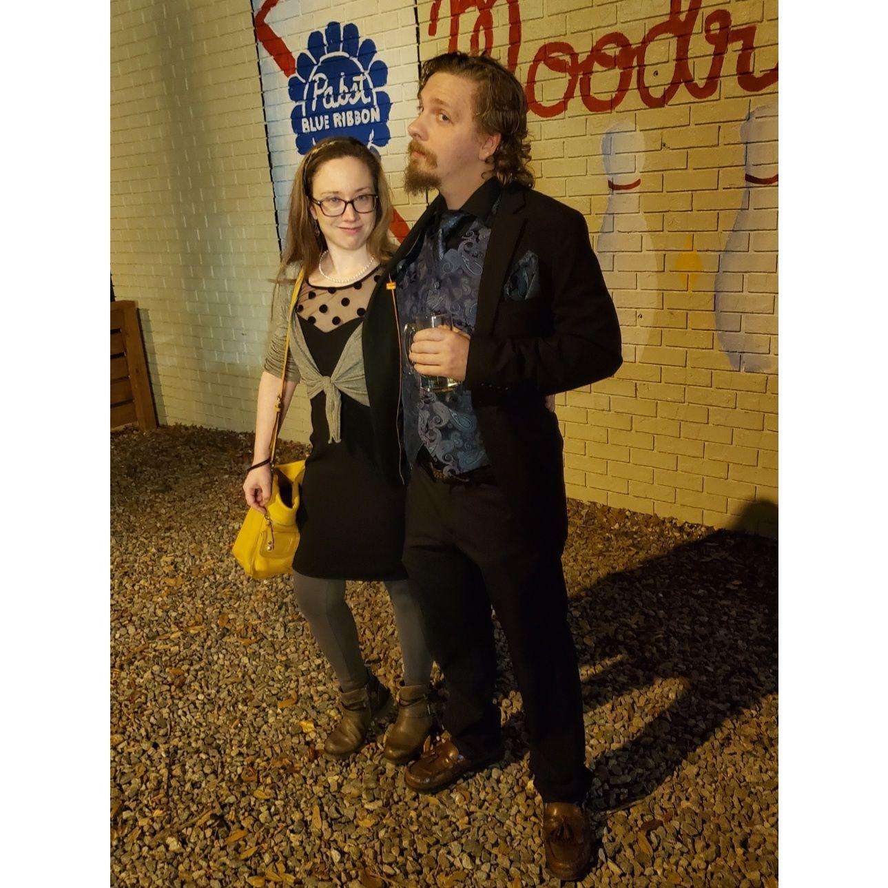 At a Christmas party, 2019