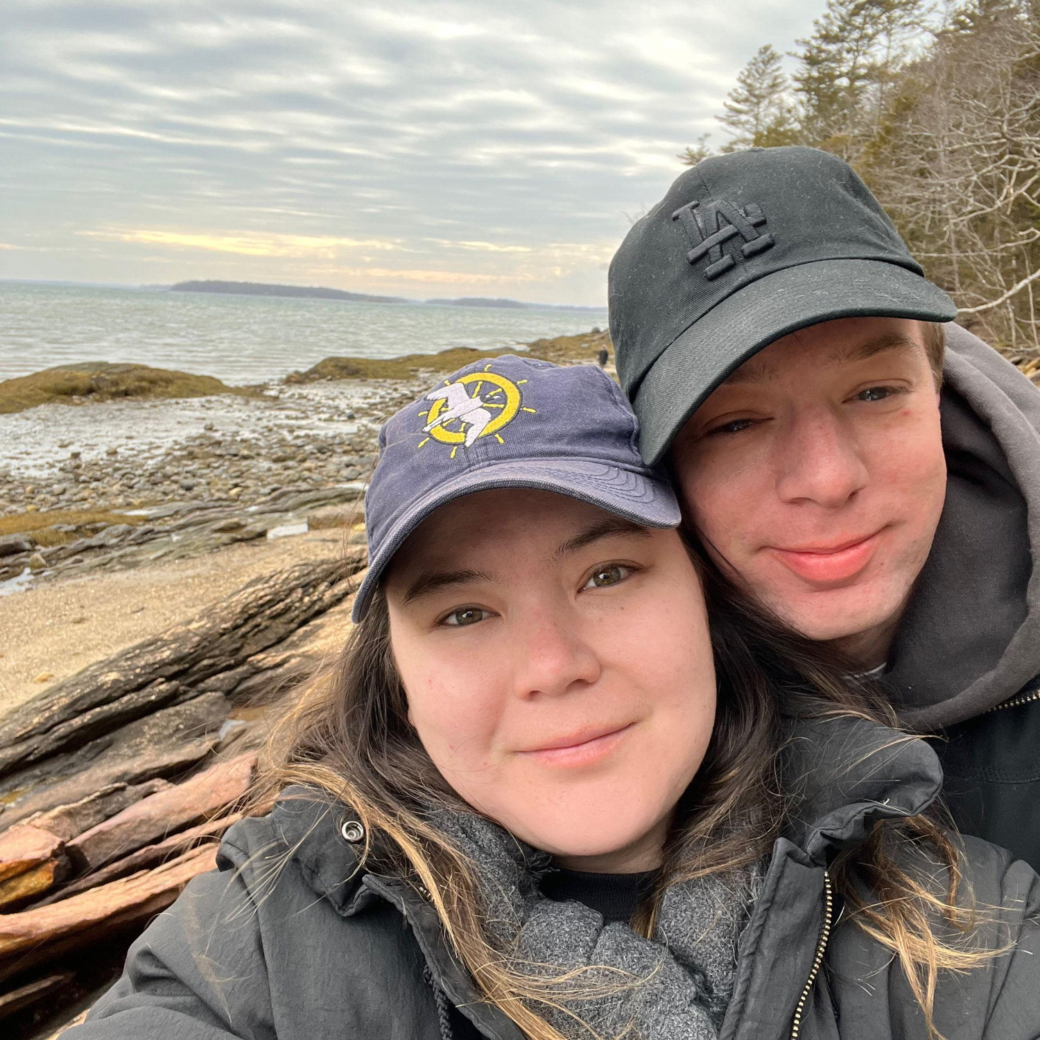 One of our many winter trips to Maine.