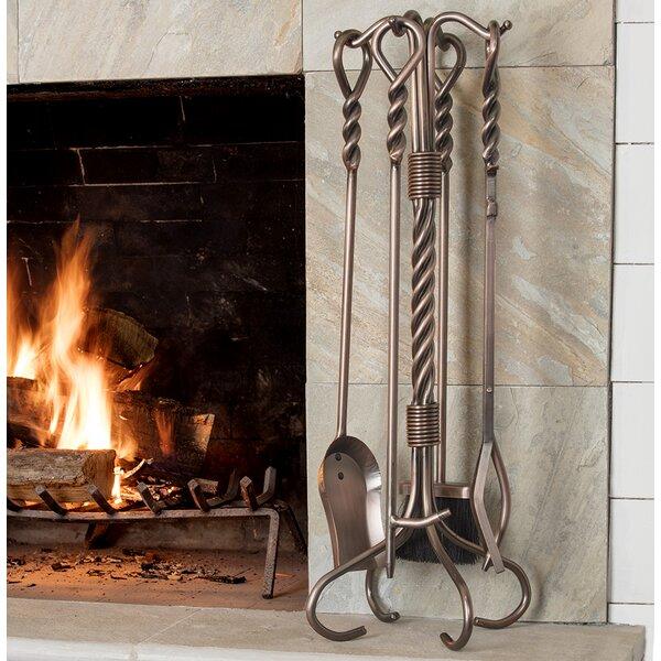 Uribe 5 Piece Steel Fireplace Tool Set
