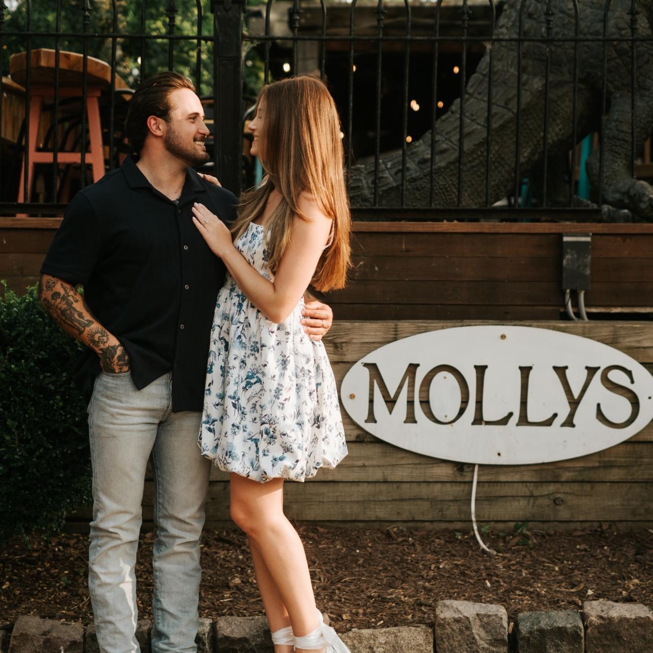 Us outside the bar where we met - Molly's in Soulard!