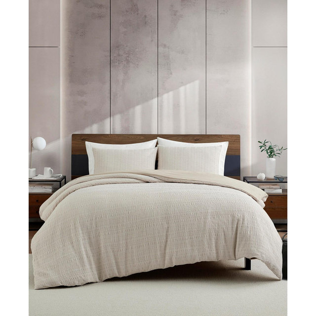 Kenneth Cole New York Stitched Gauze Jacquard 3-Pc. Comforter Set, King