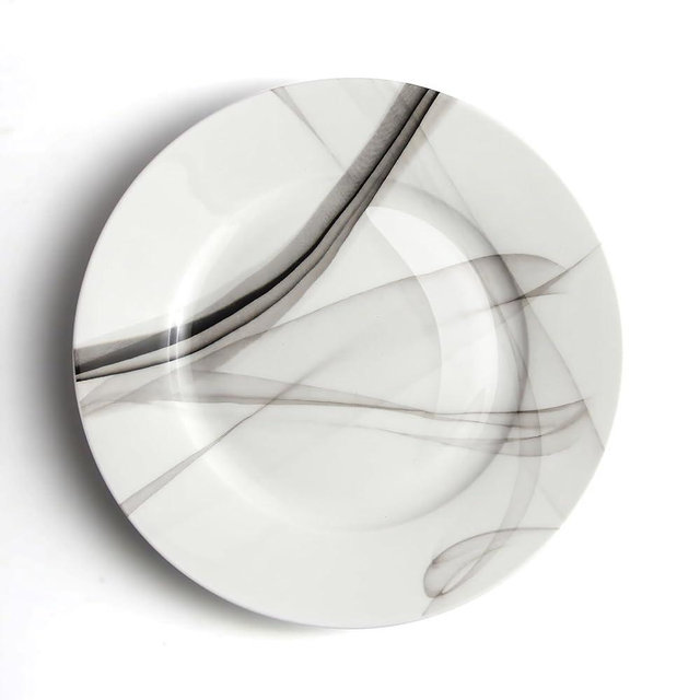 IQCWOOD White Porcelain Dinner Plates, Set of 6, 6.5", Porcelain Dinner Plates, White Plates Set, White Plates Ceramic, Christmas Gifts