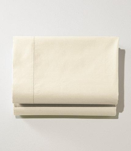Pima Cotton Queen Percale Sheet in Cream, Fitted