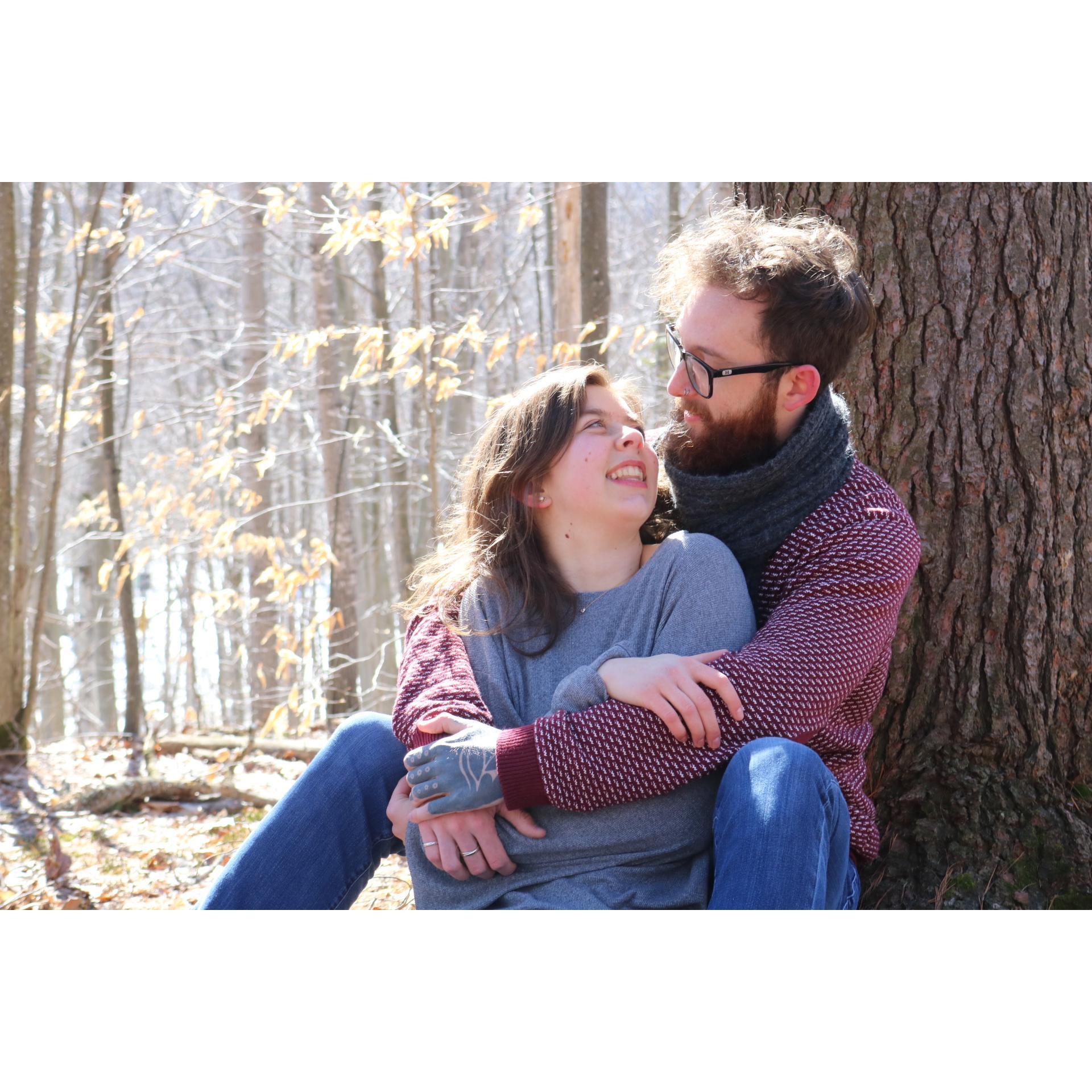 This photo was shot moments before Mitch proposed to Sara.