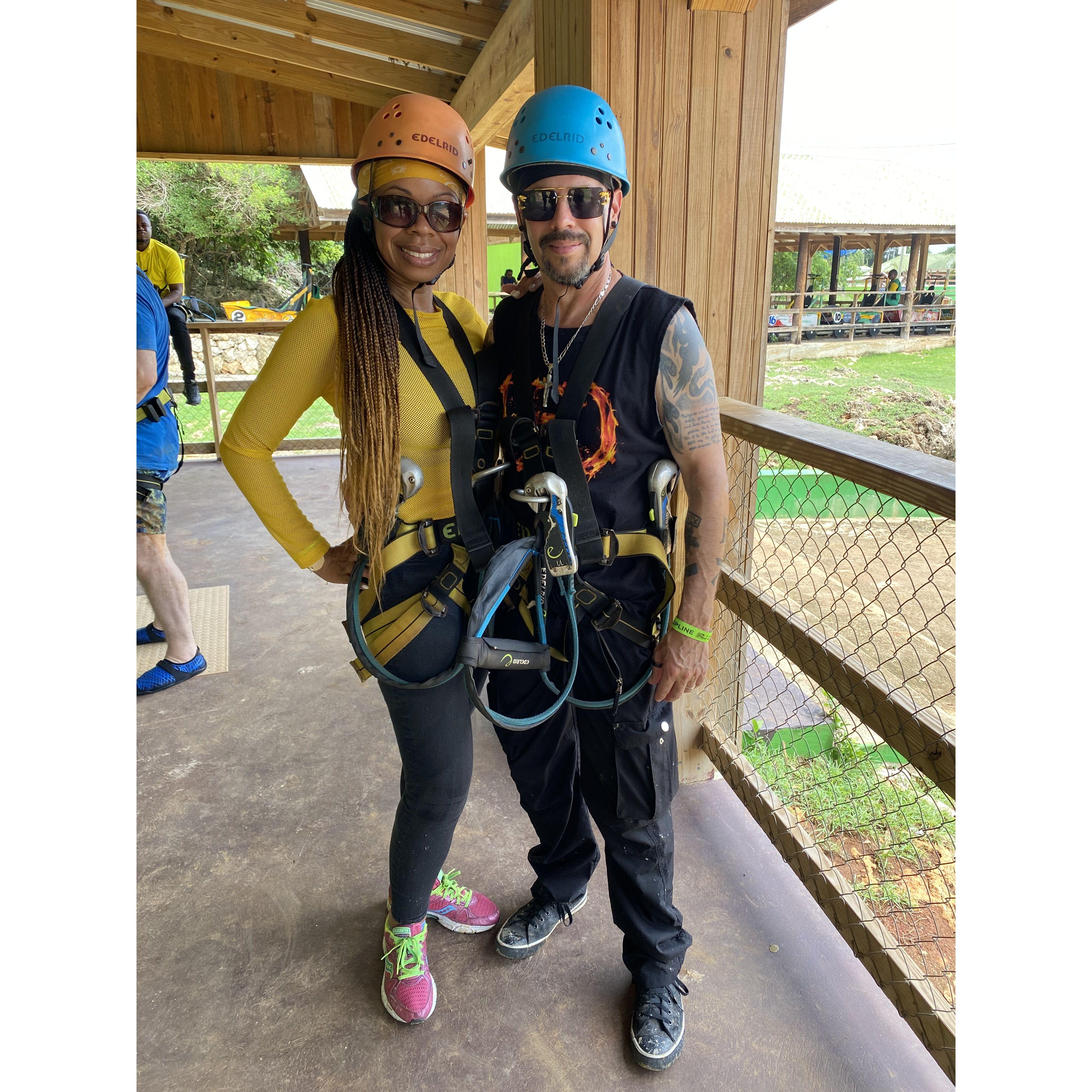 Zip lining in Jamaica
