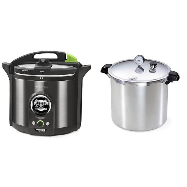 12 Qt Electric Pressure Canner & 01781 Pressure Canner and Cooker, 23 qt, Silver