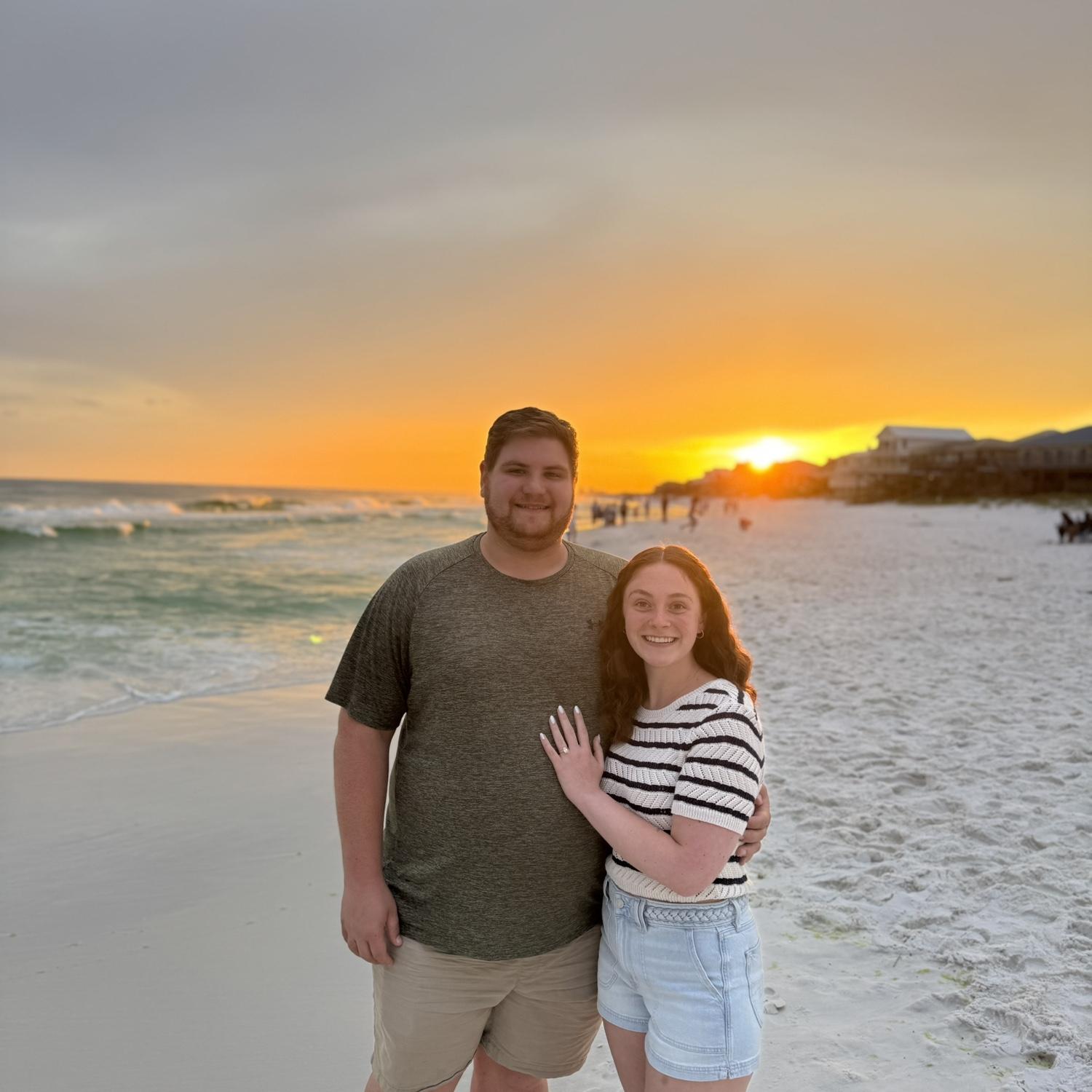 Celebrating our engagement in Santa Rosa, FL!