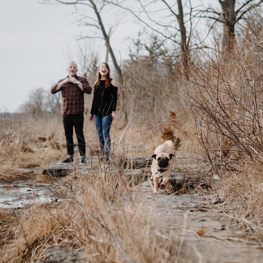 Rue stealing the show at the engagement shoot