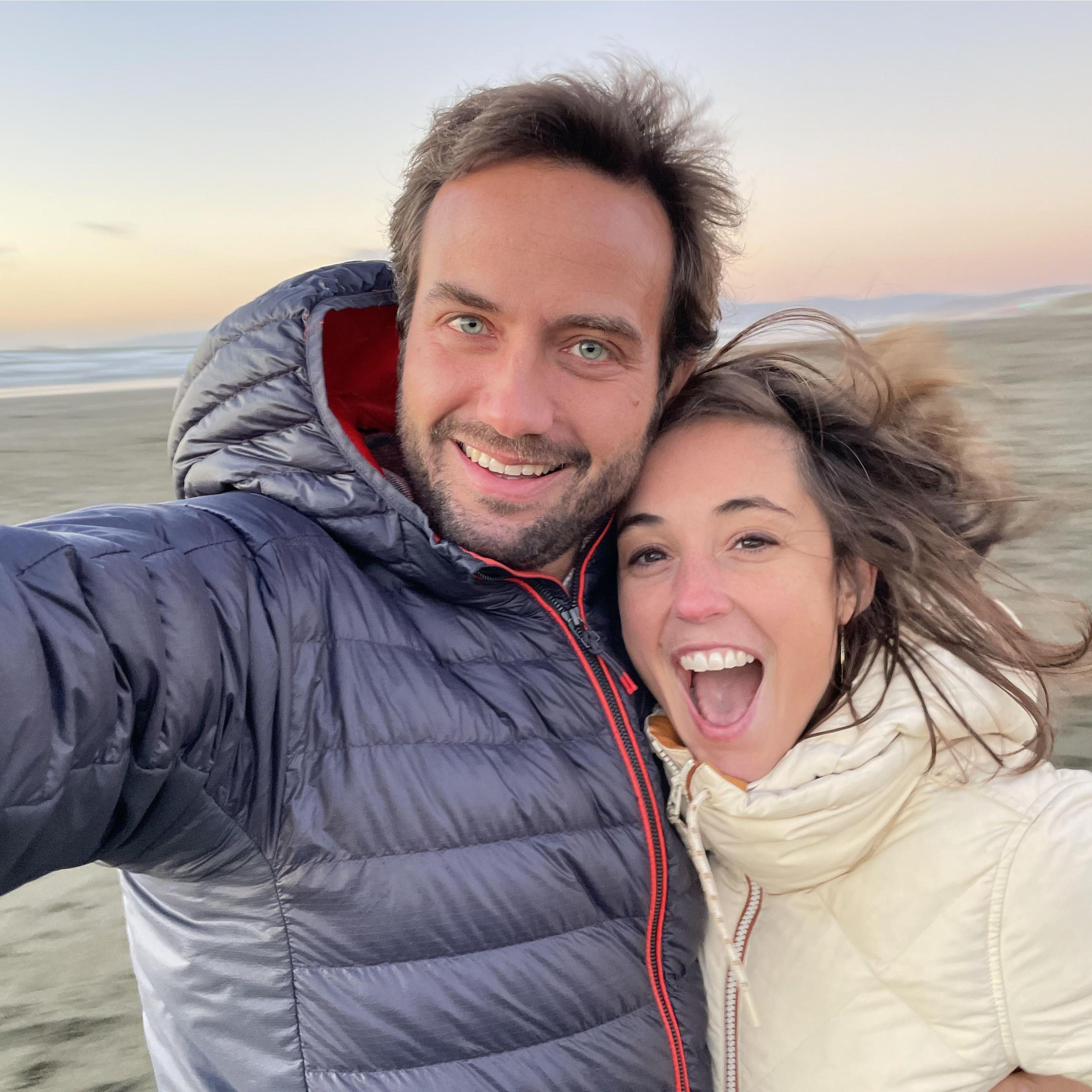Celebrating the last sunset of 2020 at Ocean Beach