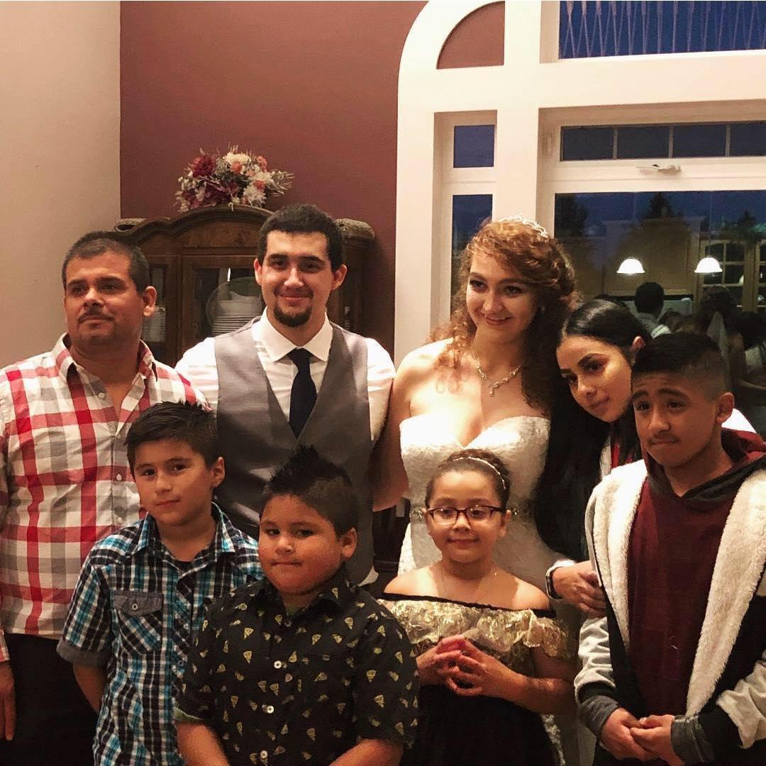 Carrillo family with bride and groom