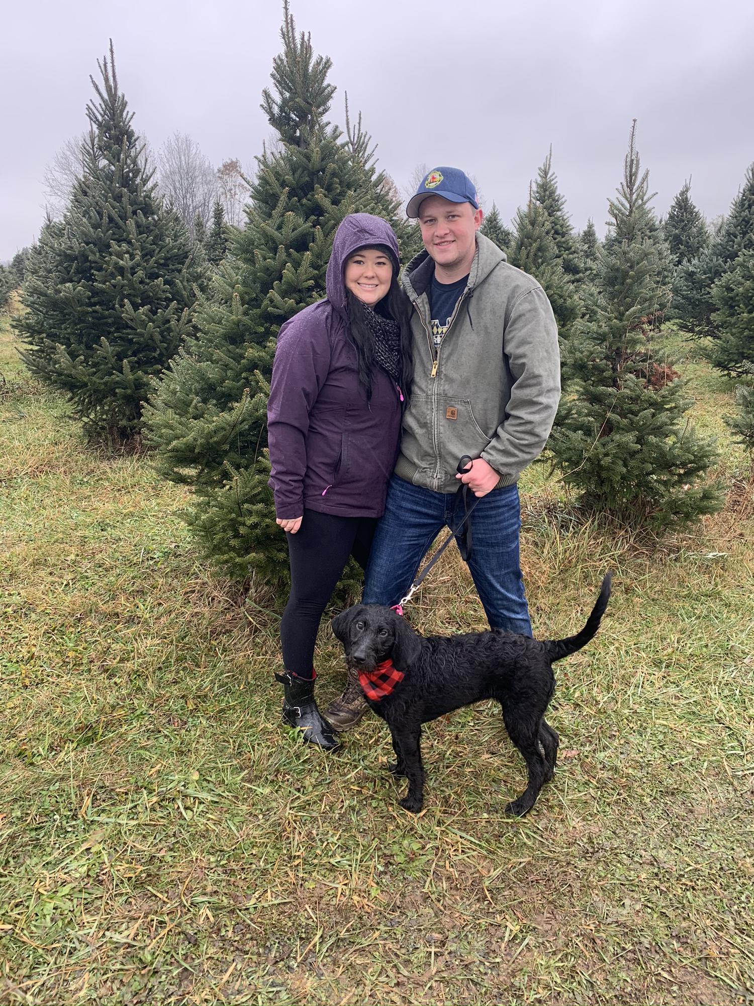 Picking out our first Christmas tree together