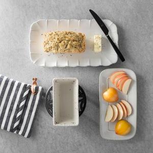 Rectangle Stoneware Serving Tray Set of 2 - Cream - Hearth & Hand™ with Magnolia