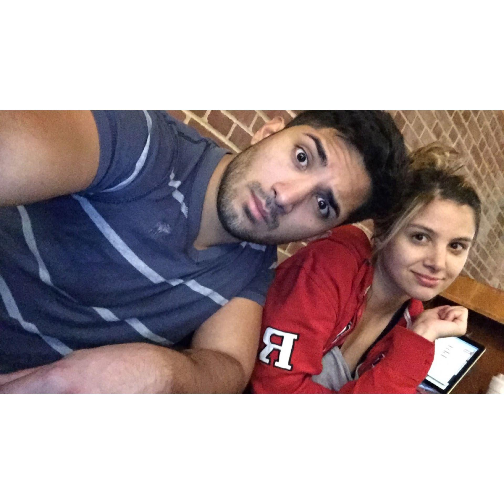 Studying together at the Rutgers library
