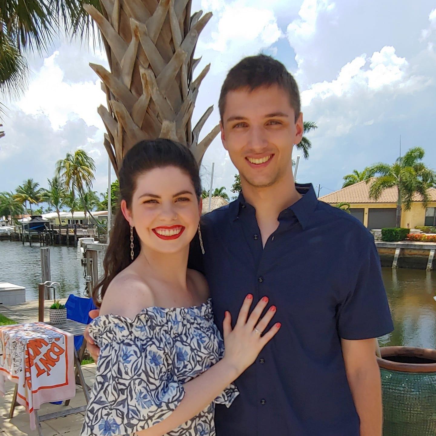 Us on a trip to Florida for Hunter's grandparent's 60th wedding anniversary/ vow renewal