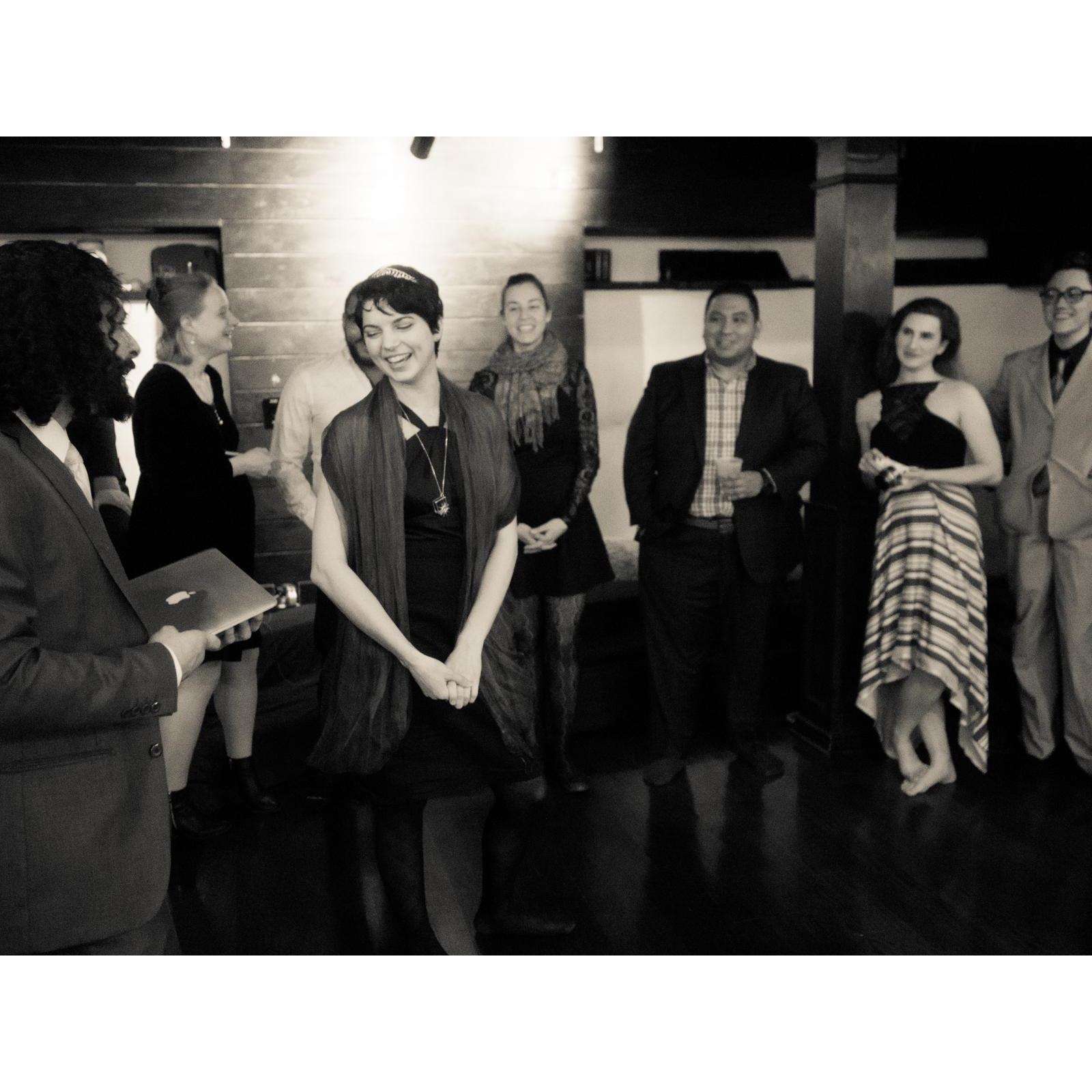 This was the moment right before Lino told me why we were all gathered together...!