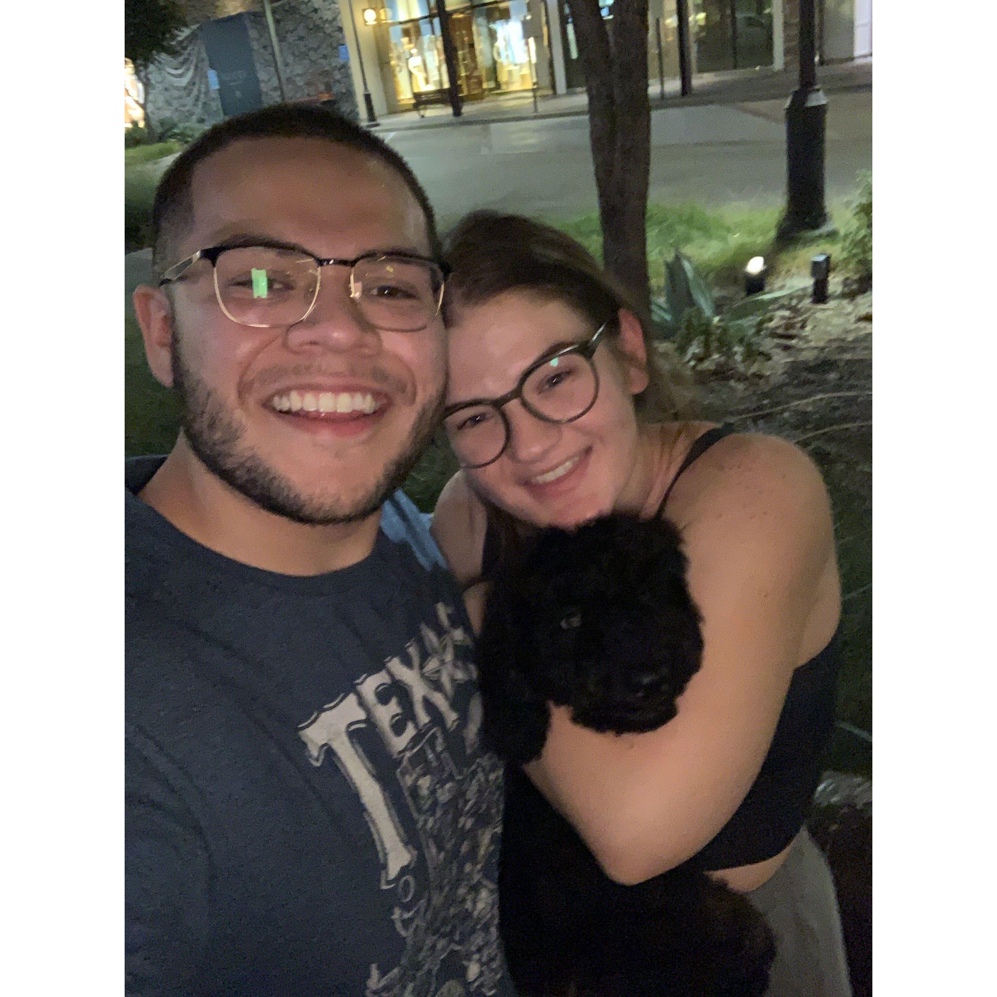Right after they got their puppy Duke together!