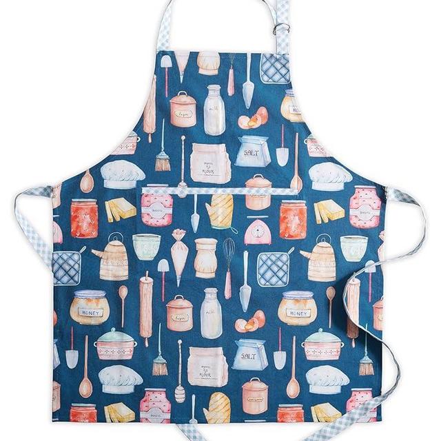 Maison d' Hermine 100% Cotton Apron for women with Pocket Kitchen Chef Apron for Men Cooking Gardening Server Waitress