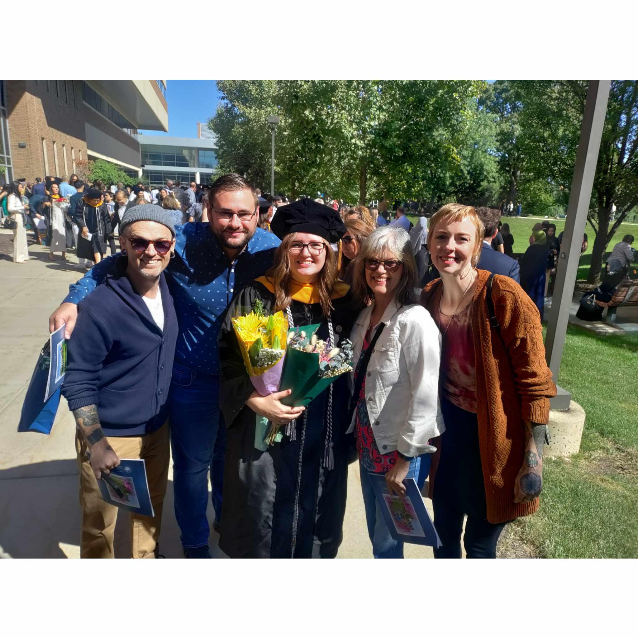 Aubrey's doctoral graduation ceremony
